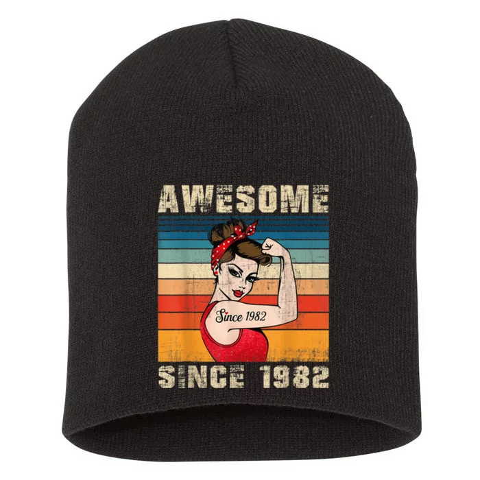 41 Year Old Awesome Since 1982 41st Birthday Gifts Wo Short Acrylic Beanie