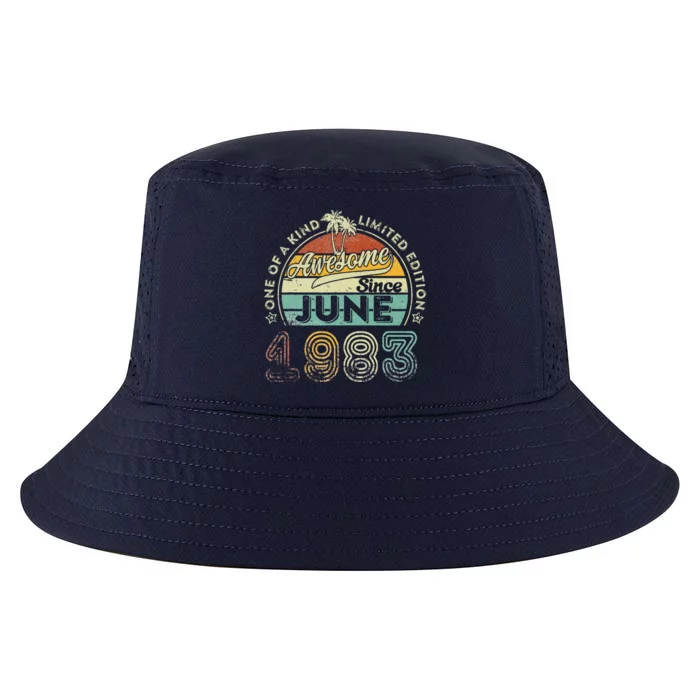 40 Year Old Awesome Since June 1983 40th Birthday Cool Comfort Performance Bucket Hat