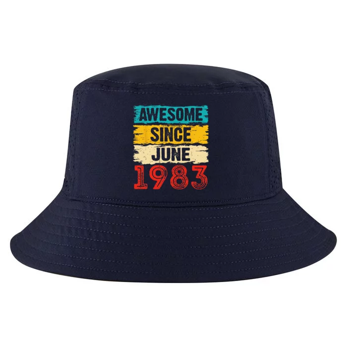 40 Year Old Awesome Since June 1983 40th Birthday Gifts Cool Comfort Performance Bucket Hat