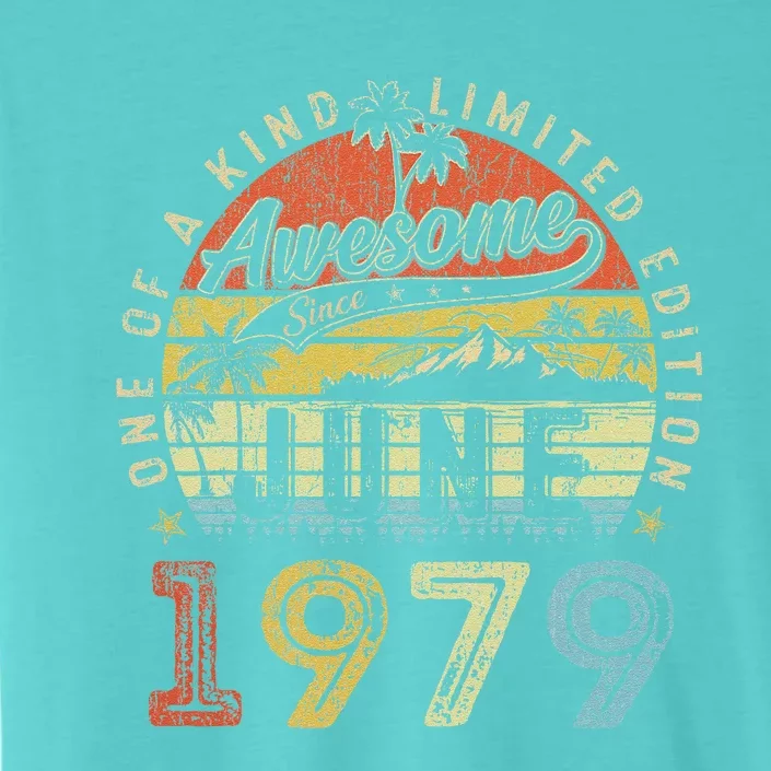 44 Year Old Awesome Since June 1979 44th Birthday ChromaSoft Performance T-Shirt