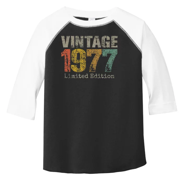 47 Year Old Gifts Vintage 1977 Limited Edition 47th Birthday Toddler Fine Jersey T-Shirt