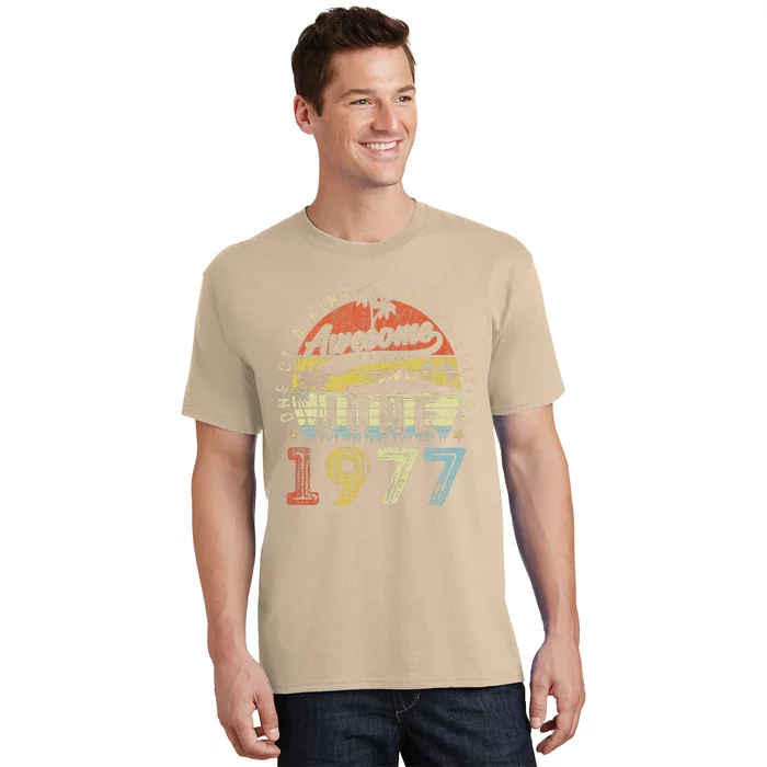 46 Year Old Awesome Since June 1977 46th Birthday T-Shirt