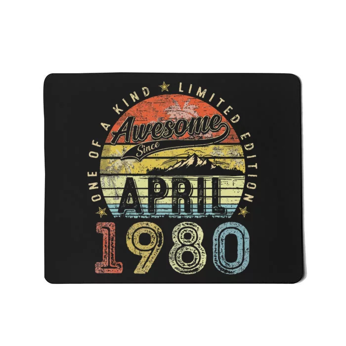 44 Year Old Vintage April 1980 44th Birthday Mousepad