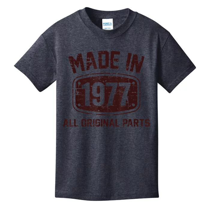 45 Years Old Made in 1977 All Original Parts 45th Birthday Kids T-Shirt