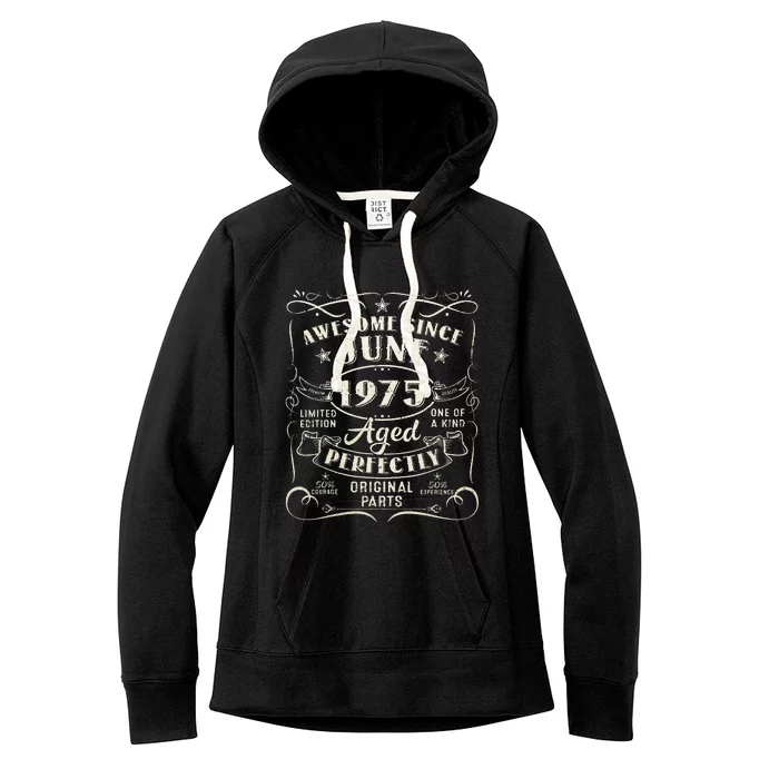 48 Year Old Awesome Since June 1975 48th Birthday (1) Women's Fleece Hoodie