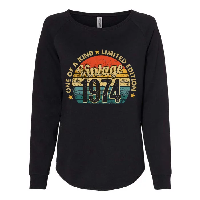 48 Years Old Vintage 1974 Limited Edition 48th Womens California Wash Sweatshirt