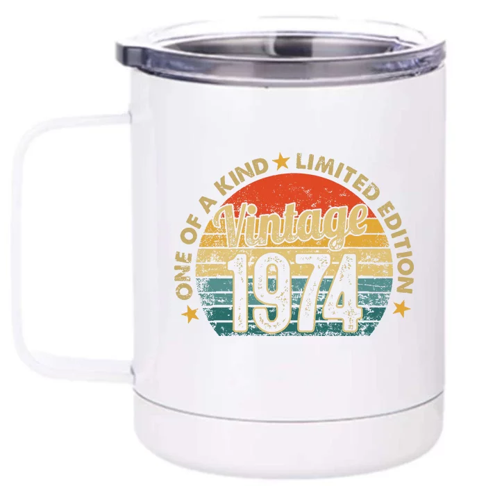 48 Years Old Vintage 1974 Limited Edition 48th Front & Back 12oz Stainless Steel Tumbler Cup