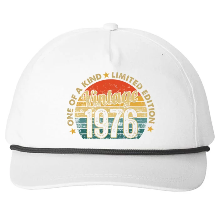 46 Years Old Vintage 1976 Limited Edition 46th Snapback Five-Panel Rope Hat