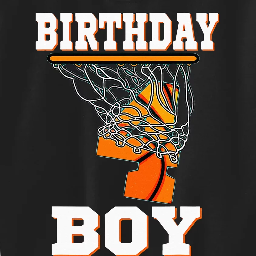 4 Years Old Basketball 4th Birthday Party Celebration Kids Sweatshirt