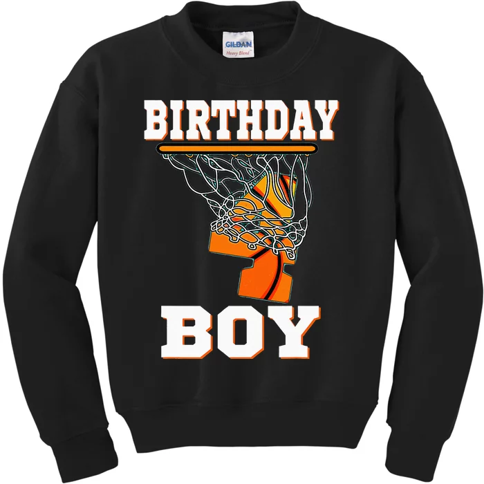 4 Years Old Basketball 4th Birthday Party Celebration Kids Sweatshirt