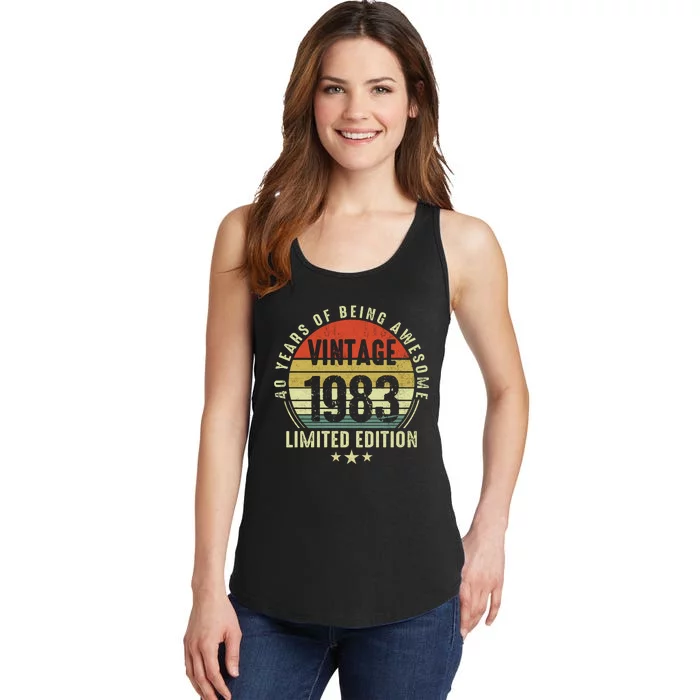 40 Year Old Vintage 1983 Limited Edition 40th Birthday Gift Ideas Ladies Essential Tank