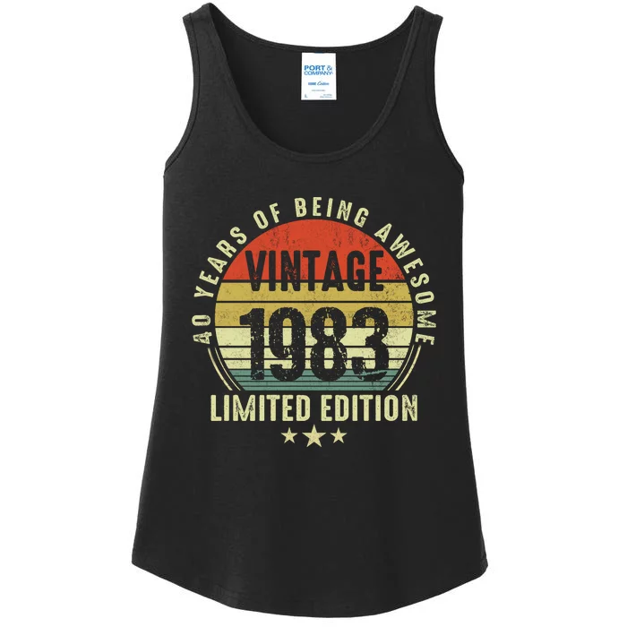 40 Year Old Vintage 1983 Limited Edition 40th Birthday Gift Ideas Ladies Essential Tank