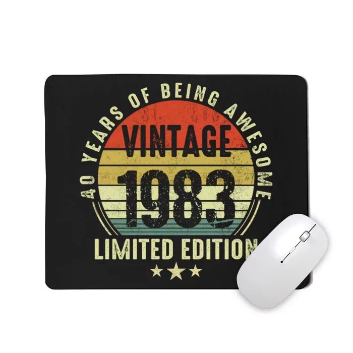 40 Year Old Vintage 1983 Limited Edition 40th Birthday Gift Ideas Mousepad