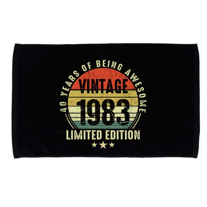 40 Year Old Vintage 1983 Limited Edition 40th Birthday Gift Ideas Microfiber Hand Towel