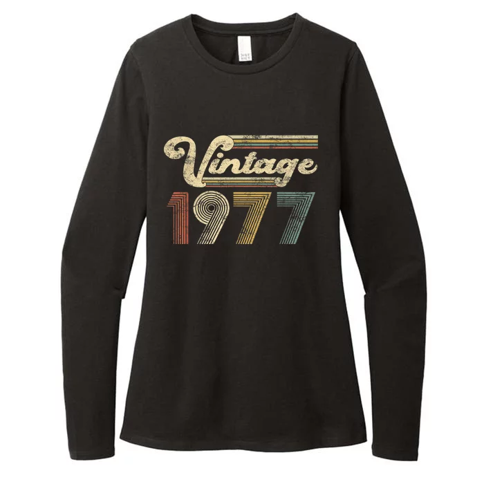 45 Years Old - Vintage Best Of 1977 45th Birthday Present Gifts Womens CVC Long Sleeve Shirt