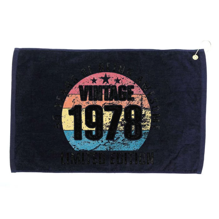 45 Years Of Being Awesome Vintage 1978 Limited Edition Grommeted Golf Towel