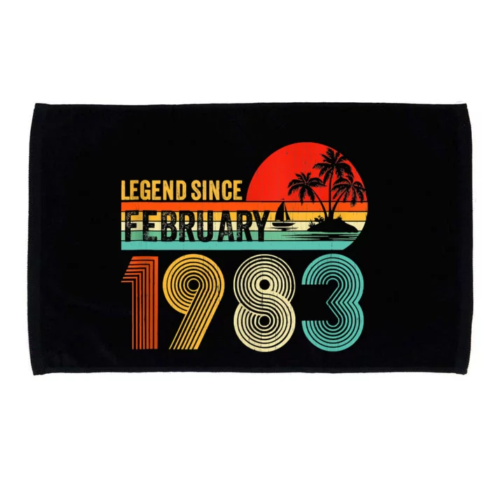 40 Year Old Vintage Legend Since February 1983 40th Birthday Microfiber Hand Towel