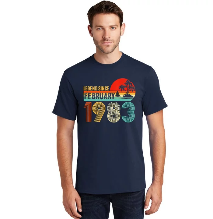 40 Year Old Vintage Legend Since February 1983 40th Birthday Tall T-Shirt