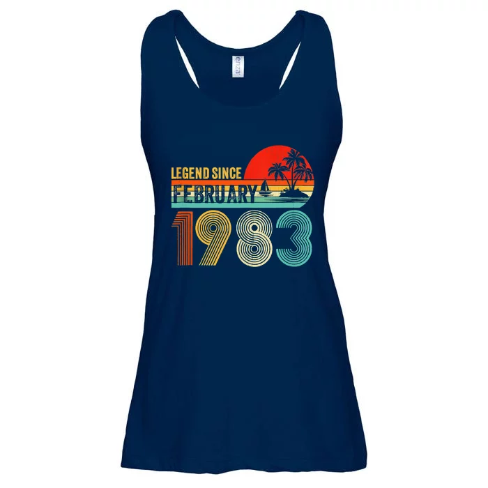 40 Year Old Vintage Legend Since February 1983 40th Birthday Ladies Essential Flowy Tank