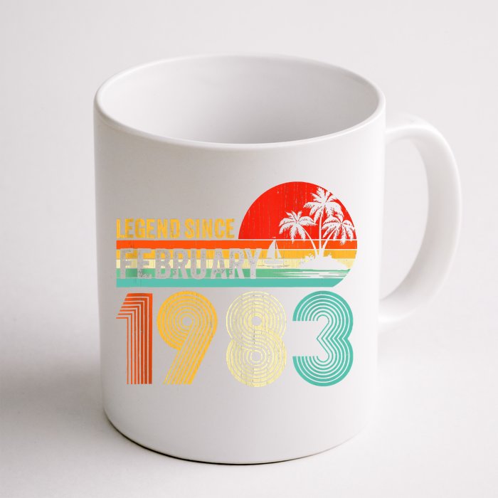 40 Year Old Vintage Legend Since February 1983 40th Birthday Front & Back Coffee Mug