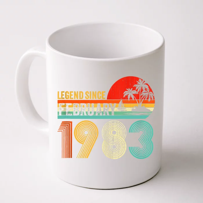 40 Year Old Vintage Legend Since February 1983 40th Birthday Front & Back Coffee Mug