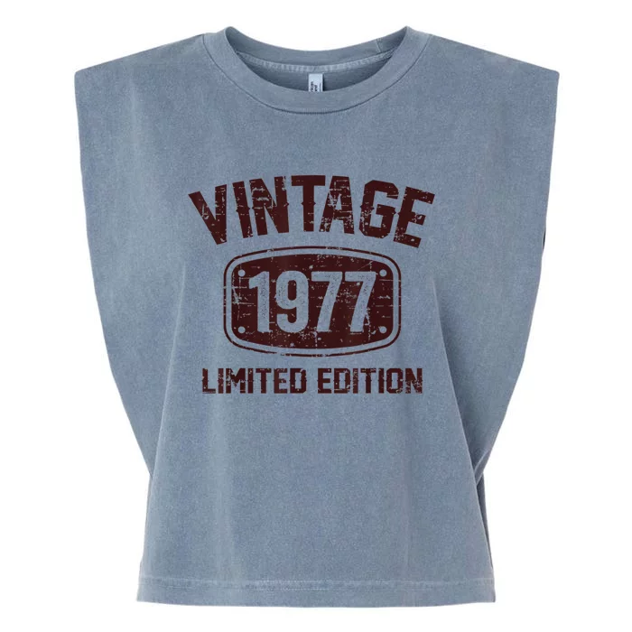 46 Years Old Vintage 1977 Limited Edition 46th Birthday Garment-Dyed Women's Muscle Tee