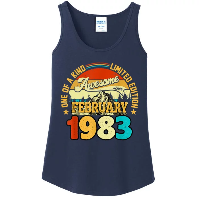 40 Years Old Awesome Since February 1983 40th Birthday Gifts Ladies Essential Tank