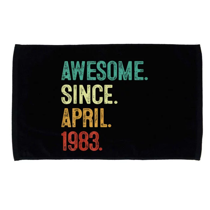 40 Years Old Awesome Since April 1983 40th Birthday Microfiber Hand Towel