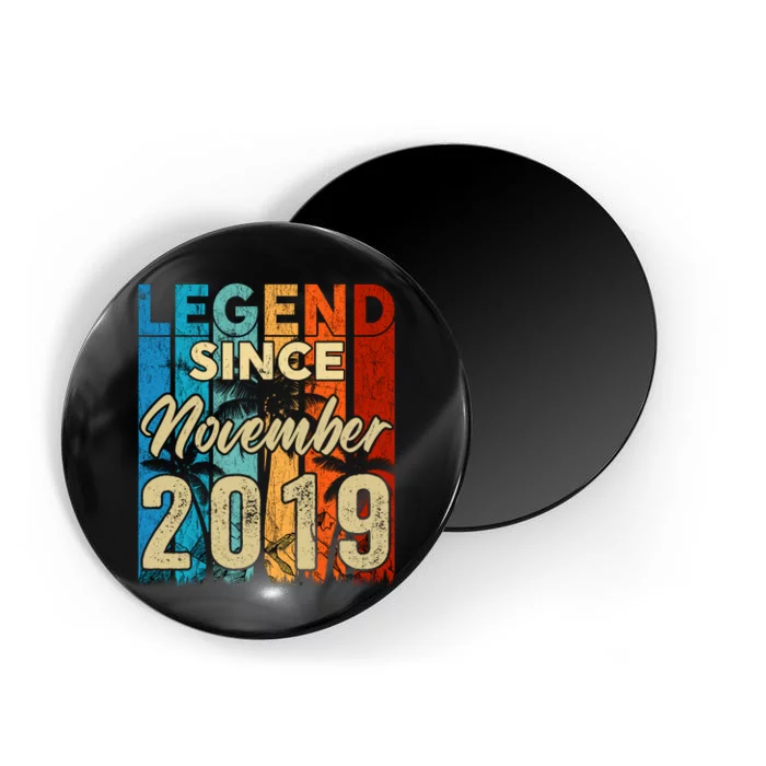 4 Years Old Legend Since November 2019 4th Birthday Boy Magnet