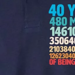 40 Years Of Being Awesome 40th Birthday Time Breakdown Softstyle Adult Sport Polo