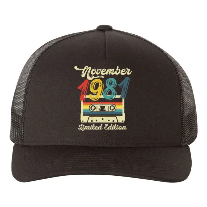 41 Years Old Gift Retro November 1981 Cassette 41st Birthday Yupoong Adult 5-Panel Trucker Hat