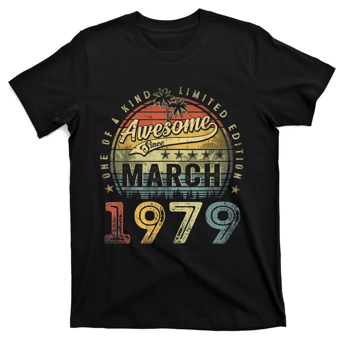 44 Year Old Awesome Since March 1979 44th Birthday T-Shirt