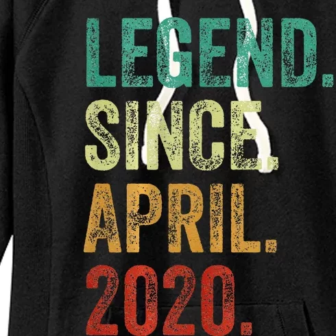 4 Years Old Legend Since April 2020 4th Birthday Women's Fleece Hoodie