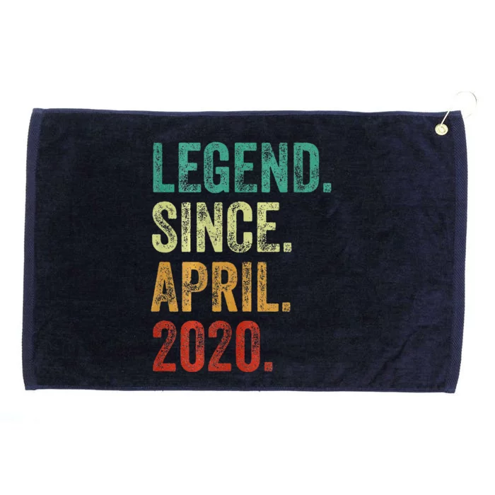 4 Years Old Legend Since April 2020 4th Birthday Grommeted Golf Towel