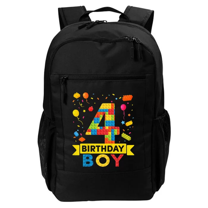 4 Year Old Building Blocks 4th Birthday Daily Commute Backpack