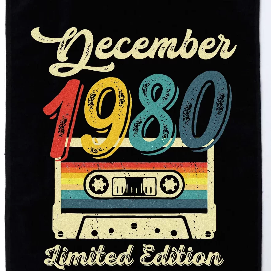 42 Years Old Gift Retro December 1980 Cassette 42nd Birthday Platinum Collection Golf Towel