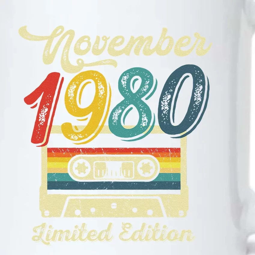 42 Years Old Gift Retro November 1980 Cassette 42nd Birthday Black Color Changing Mug