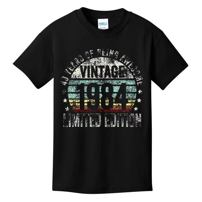 40 Year Old Gifts Vintage 1984 Limited Edition 40th Birthday Kids T-Shirt