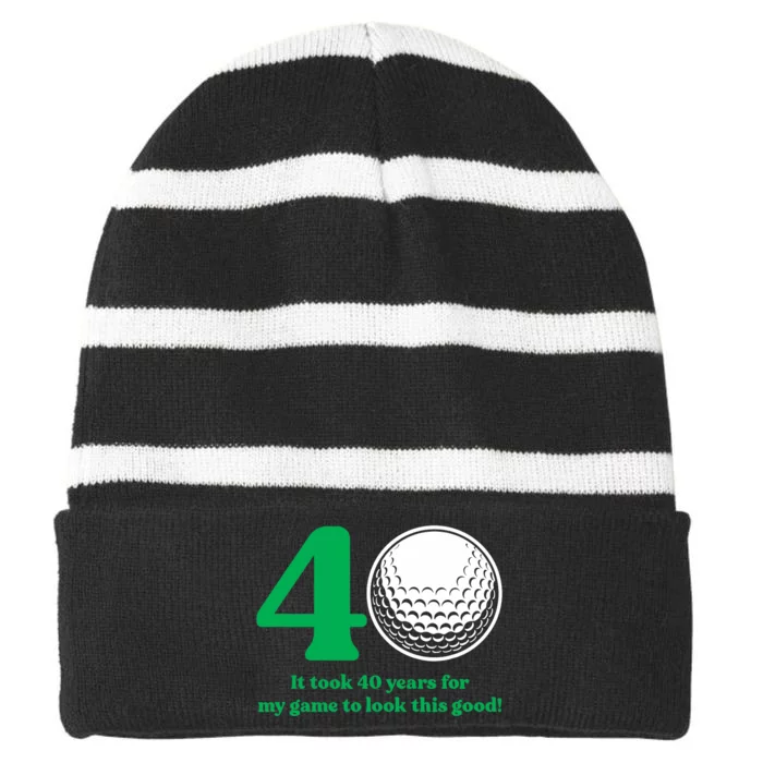 40 Year Old Golfer: Golfing Golf 1982 40th Birthday Striped Beanie with Solid Band