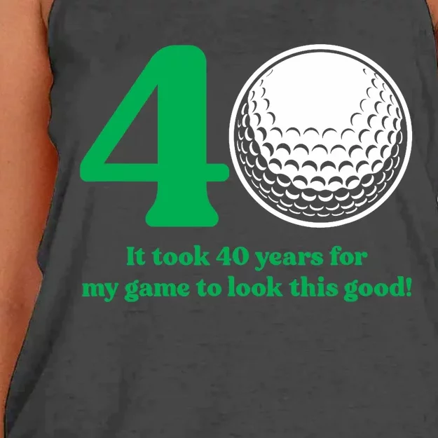 40 Year Old Golfer: Golfing Golf 1982 40th Birthday Women's Knotted Racerback Tank