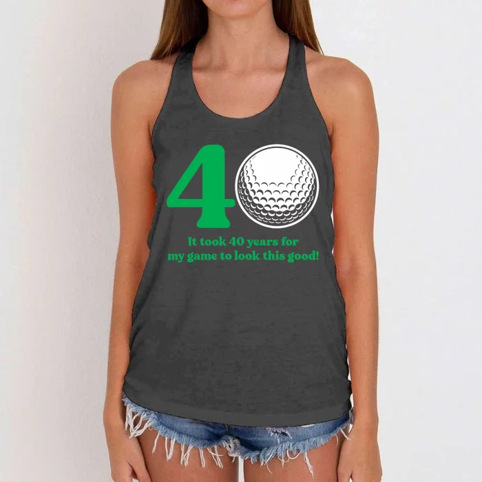 40 Year Old Golfer: Golfing Golf 1982 40th Birthday Women's Knotted Racerback Tank