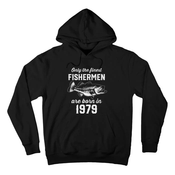 44 Year Old Fisherman Fishing 1979 44th Birthday Tall Hoodie