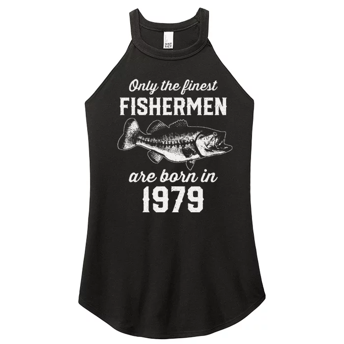 44 Year Old Fisherman Fishing 1979 44th Birthday Women’s Perfect Tri Rocker Tank