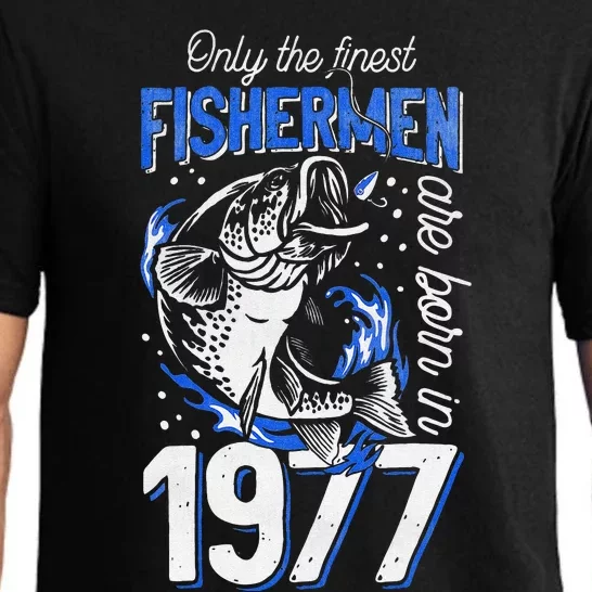 44 Years Old Fishing Fisherman 1977 44th Birthday Pajama Set