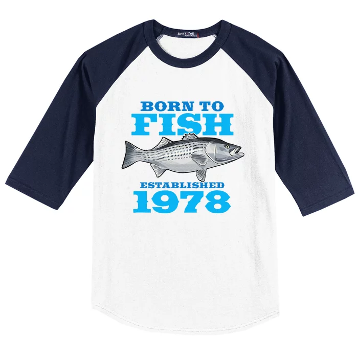 45 Year Old Fishing Fisherman 1978 45th Birthday Baseball Sleeve Shirt