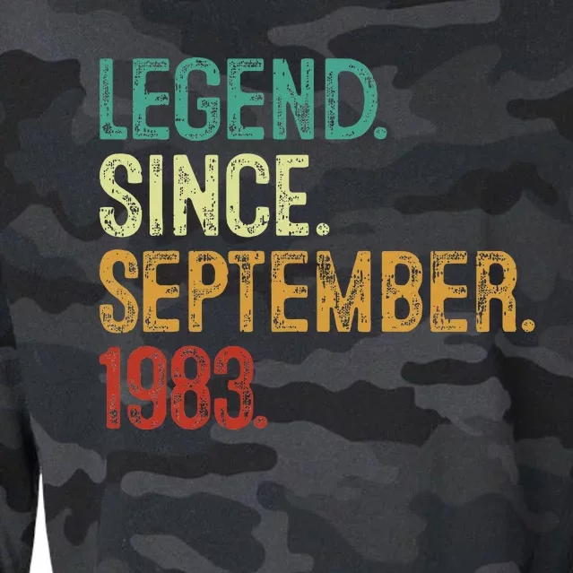 40 Years Old Legend Since September 1983 40th Birthday Cropped Pullover Crew