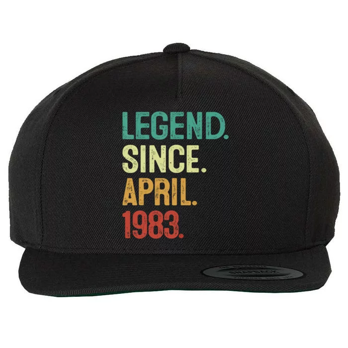 40 Years Old Legend Since April 1983 40th Birthday Wool Snapback Cap