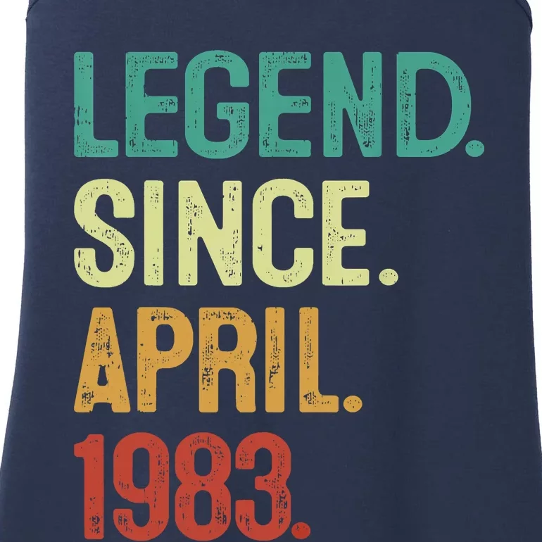 40 Years Old Legend Since April 1983 40th Birthday Ladies Essential Tank