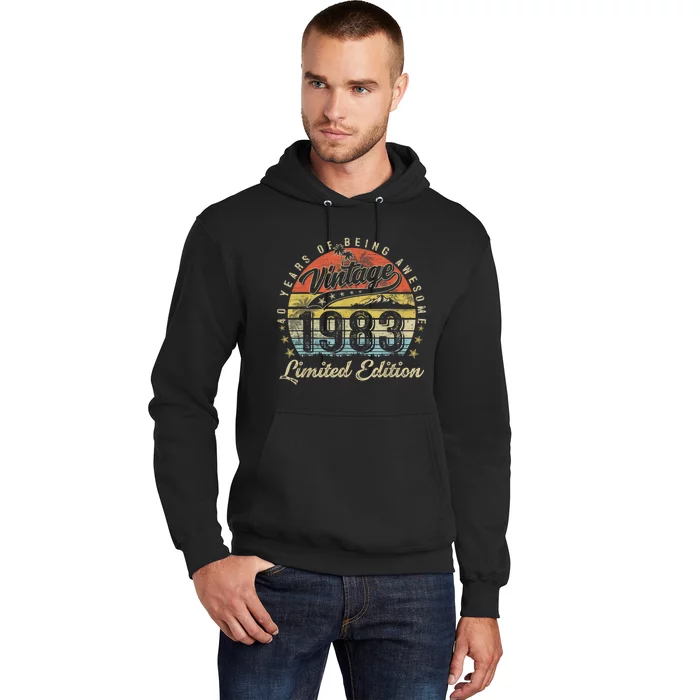 40 Year Old Gifts Vintage 1983 Limited Edition 40th Birthday Hoodie