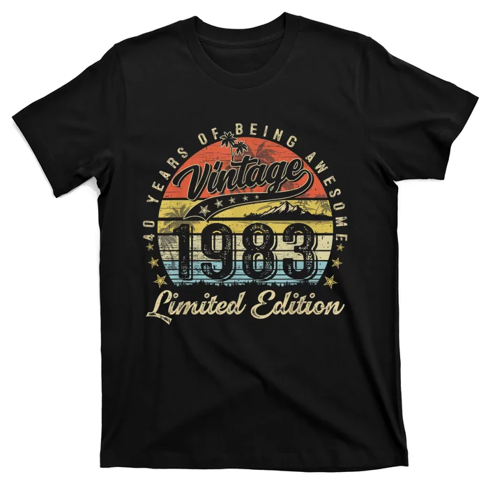 40 Year Old Gifts Vintage 1983 Limited Edition 40th Birthday T-Shirt